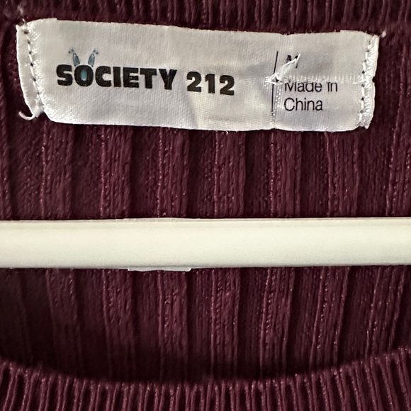 Society Deep Burgundy Knit Top - Picture 2 of 3